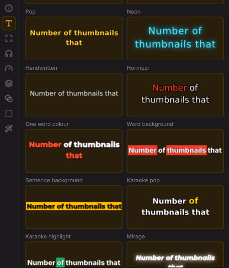 Text style inspector